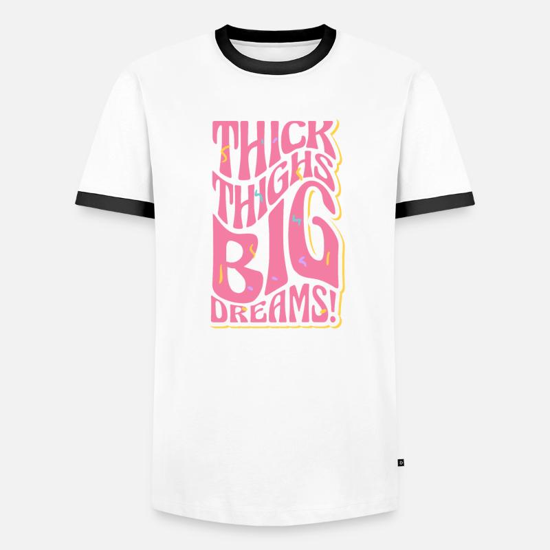 Curvy Chick Conscience de l’acceptation du corps T-shirt contrasté Homme