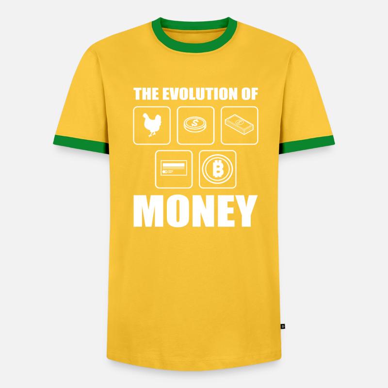 Bitcoin Evolution - Männer Kontrast-T-Shirt - undefined