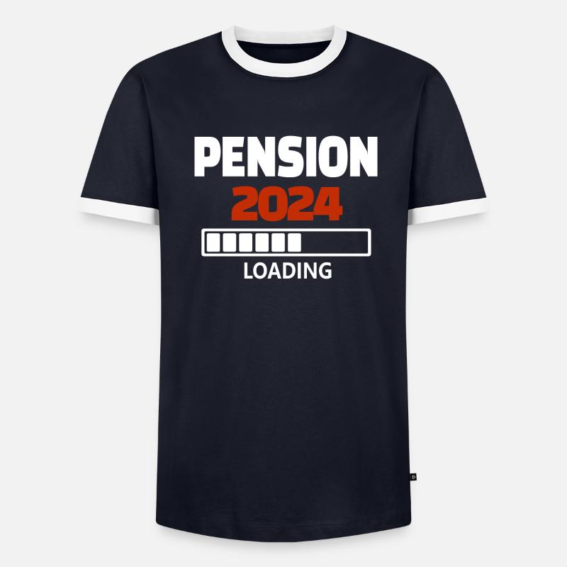 Pension 2024 Loading - Männer Kontrast-T-Shirt - undefined
