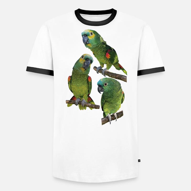 The blue-fronted amazon Men's Ringer Shirt