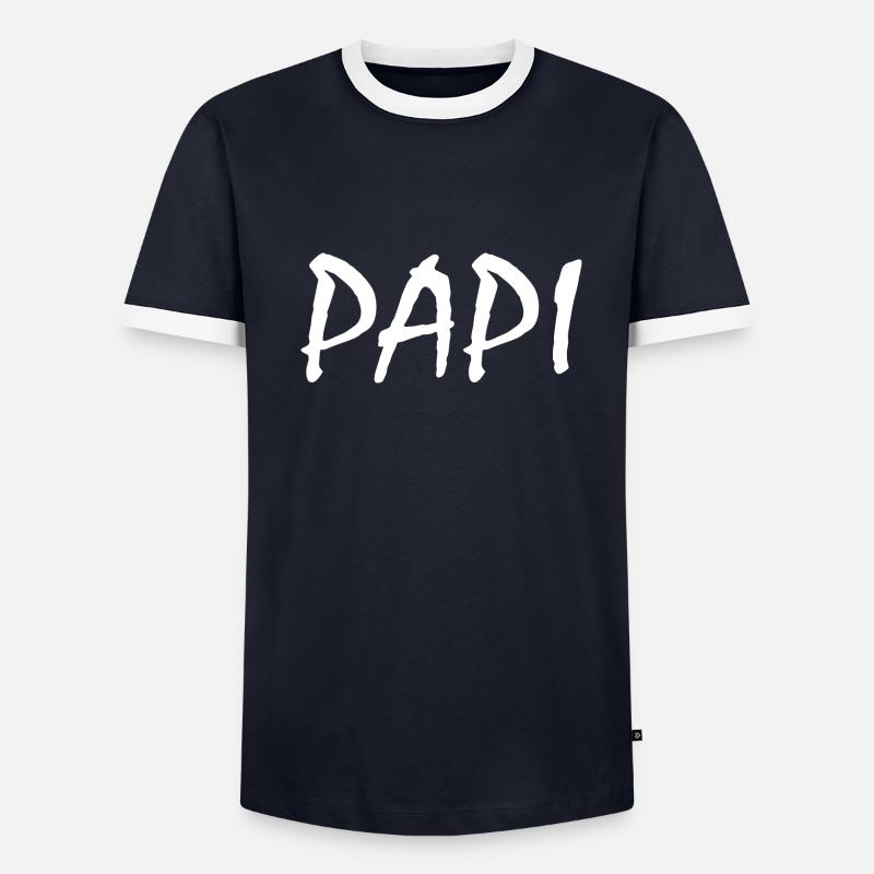 Papi - Maglietta Contrast da uomo - grigio melange/nero