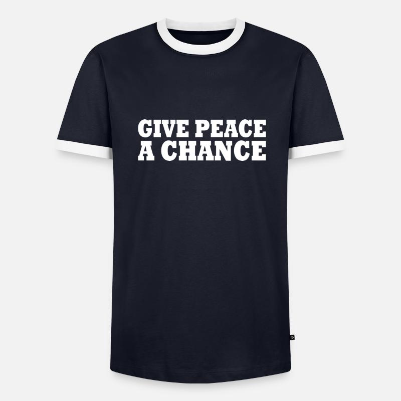 Give peace a chance T-shirt contrasté Homme