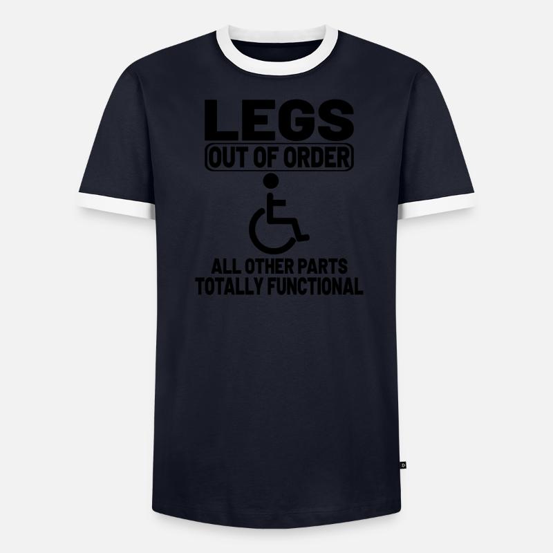 Lustiges Geschenk Amputation Rollstuhlfahrer - Männer Kontrast-T-Shirt - undefined