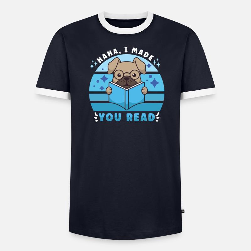 Book Reader Reading Literature Bookworm Gift Idea Men's Ringer Shirt