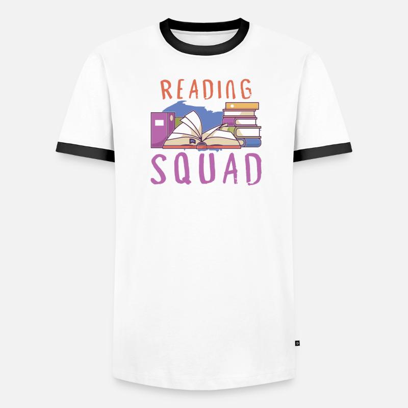 Book Reader Reading Literature Bookworm Gift Idea Men's Ringer Shirt