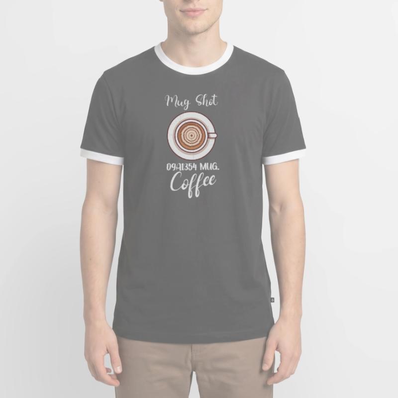 Amateur de café Molécule de caféine Java Latte Espresso T-shirt contrasté Homme