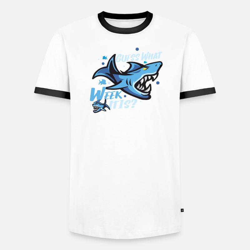 Shark Ocean Predator Scuba Diver Plongée T-shirt contrasté Homme