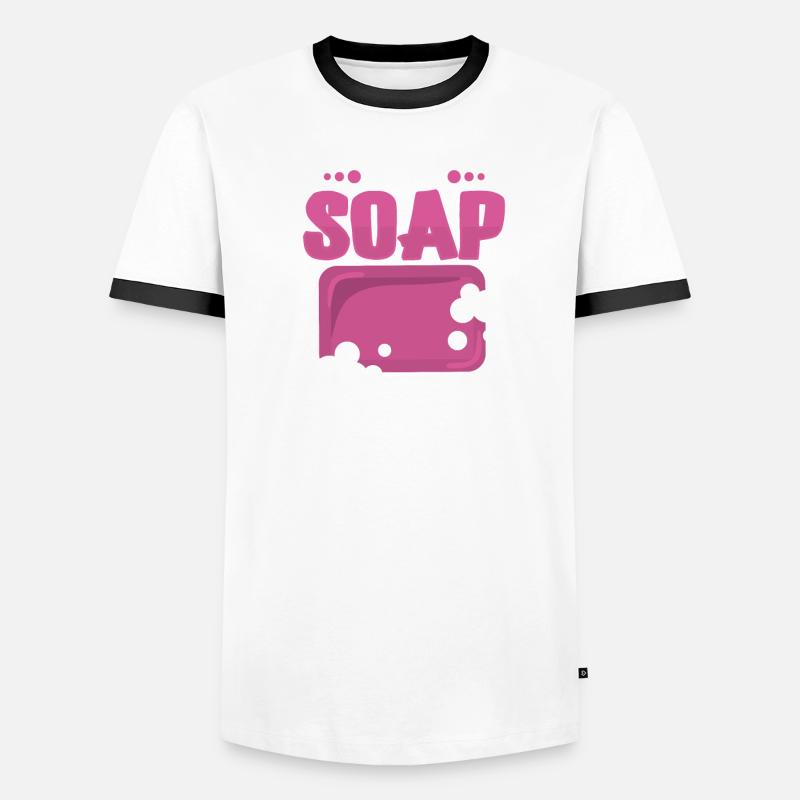 Soap Making Bubbles Bubble Bathroom Men's Ringer Shirt