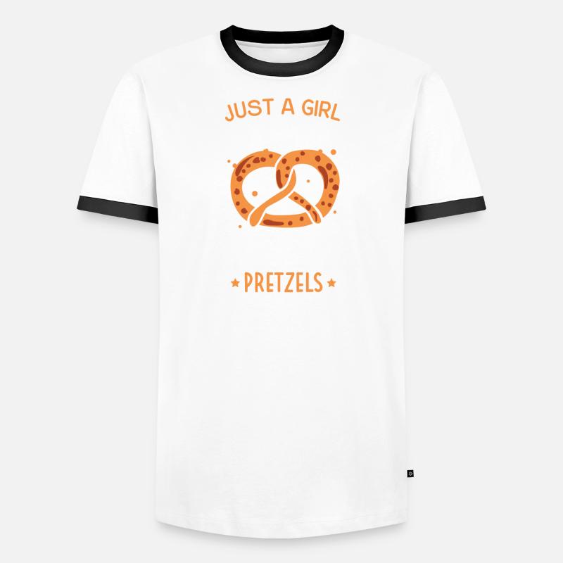 Baking Pretzel German Baking Bread Bakery Baker Men's Ringer Shirt