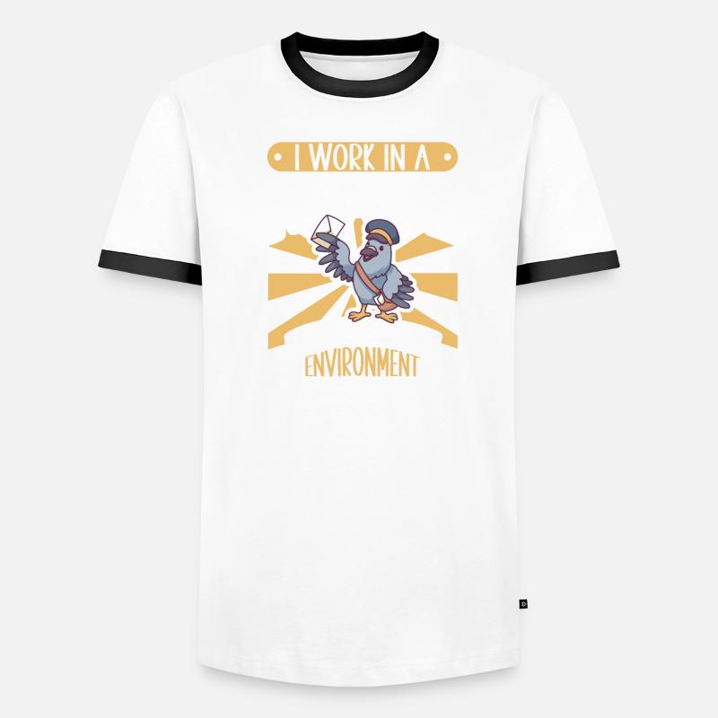 Postangestellte Postdame Postbote Post Männer Kontrast-T-Shirt