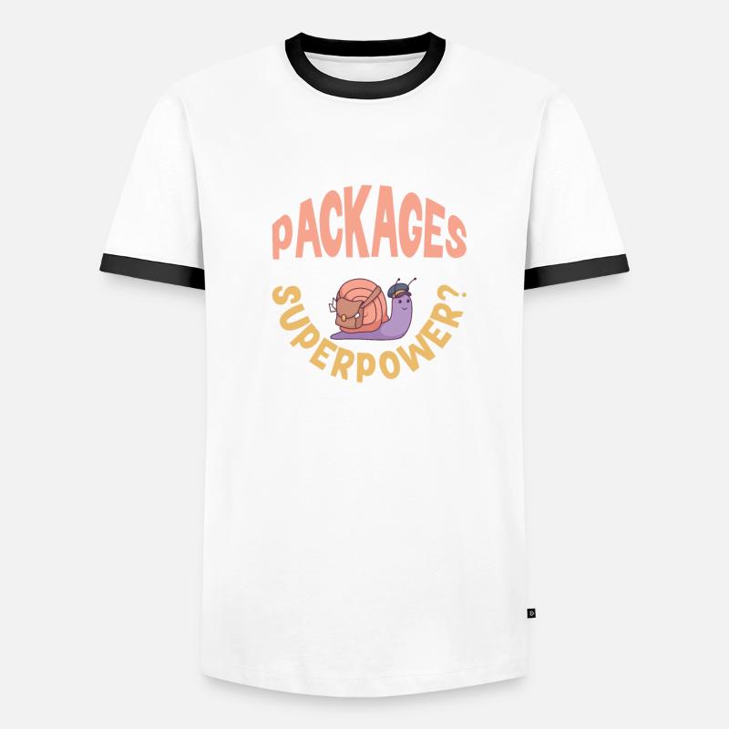 Commis des postes Postlady Postman Post Office T-shirt contrasté Homme