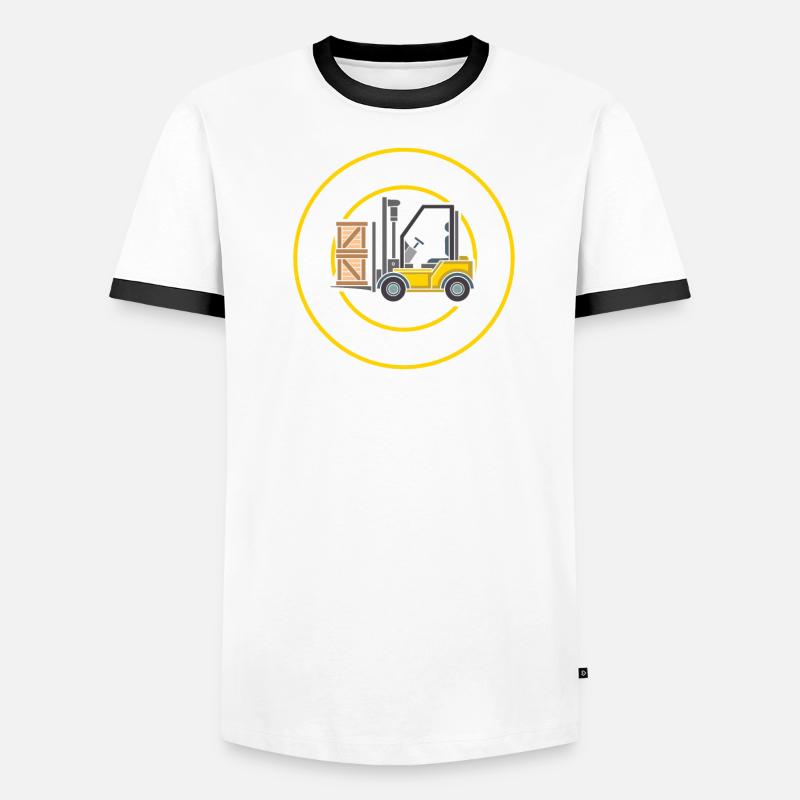 Forklift Driver Warehouse Forklift Men's Ringer Shirt