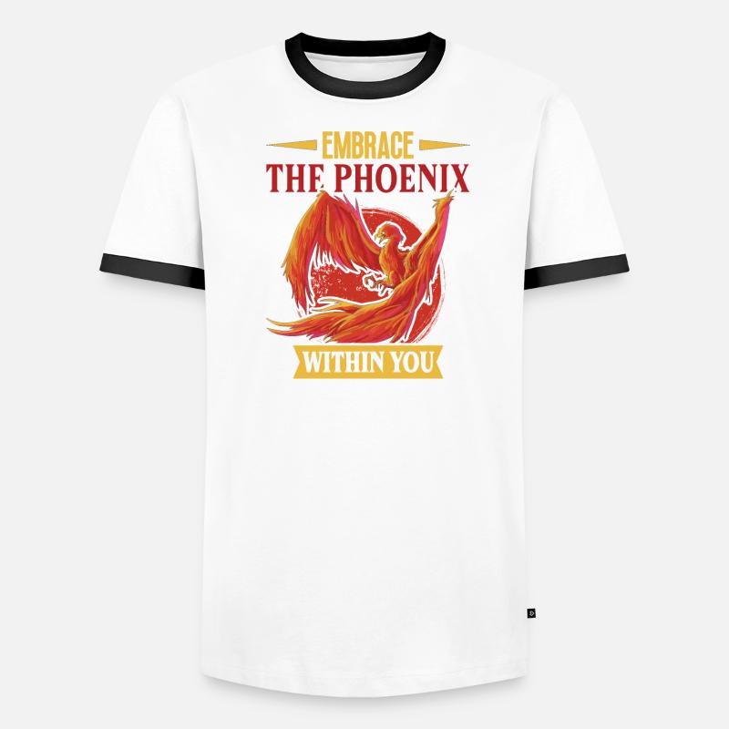 Phoenix Bird Mythical Creatures Men's Ringer Shirt
