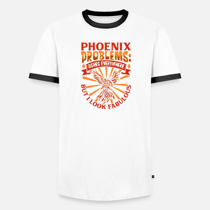 Phoenix Bird Mythical Creatures Men's Ringer Shirt