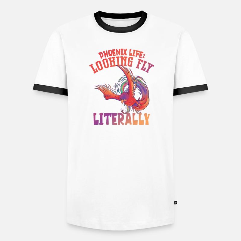 Phoenix Bird Mythical Creatures Men's Ringer Shirt