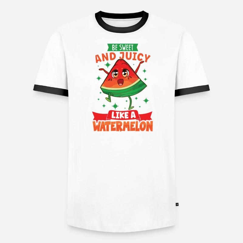 pastèque drôle de fruit drôle de dicton T-shirt contrasté Homme