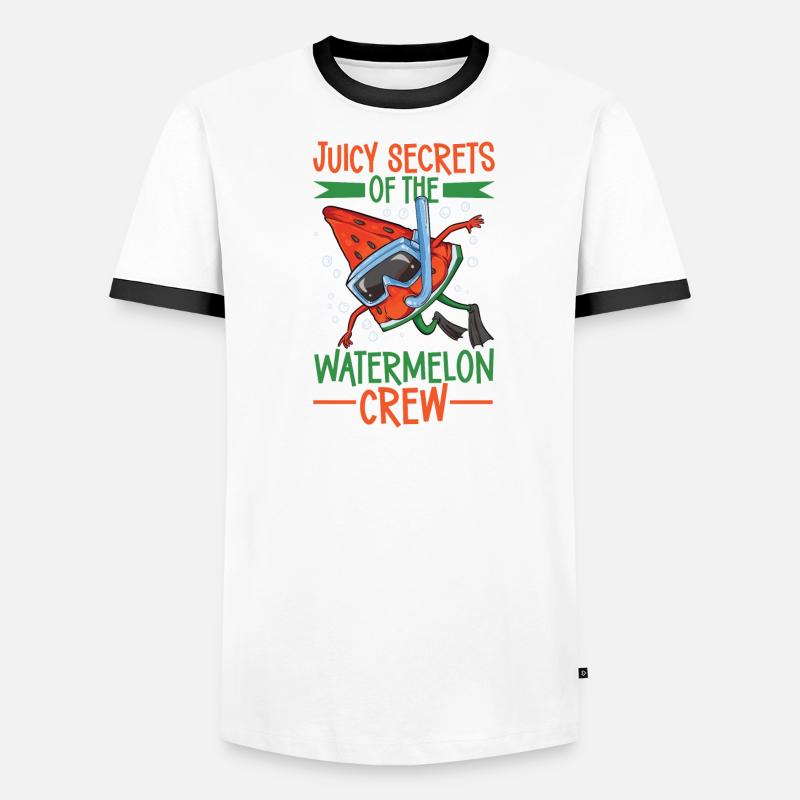Pastèque Funny Fruit Drôle de dicton T-shirt contrasté Homme