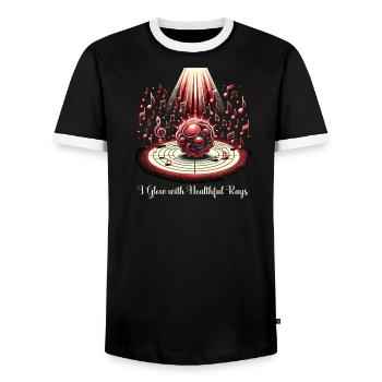 Red Light Therapy Low-level laser therapy for the - Men's Ringer Shirt - black/white - Front - AI Model Female 172 light (172cm) & AI Model Male 178 light (178cm)