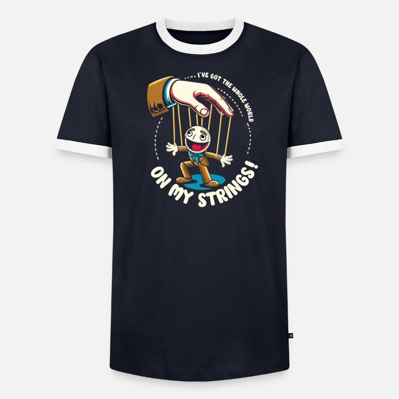 Puppet Mastery Shadow Play Bauchredner-geschenk - Männer Kontrast-T-Shirt - undefined