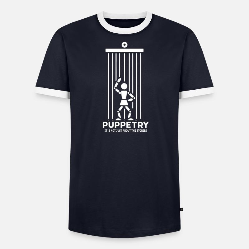 Puppet Mastery Shadow Play Bauchredner-geschenk - Männer Kontrast-T-Shirt - undefined