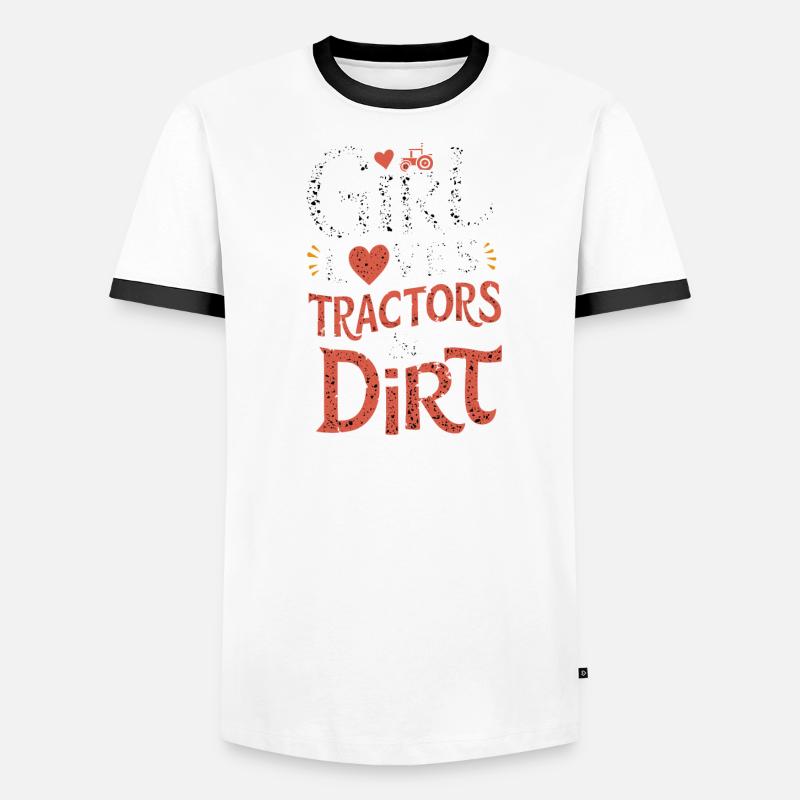 Tractor Pulling Tractor Pulling Tractor Power Farm Men's Ringer Shirt