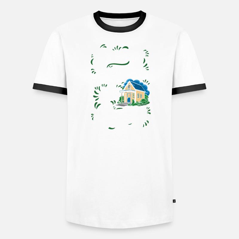Rolling Tiny House Mode de vie minimaliste T-shirt contrasté Homme