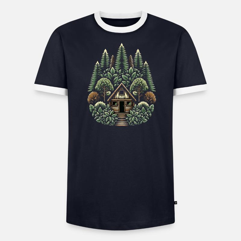 Rolling Tiny House Minimalist Lifestyle Men's Ringer Shirt