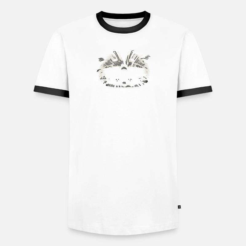 Emo Cat Design for Gothic Cat Lovers and Men's Ringer Shirt