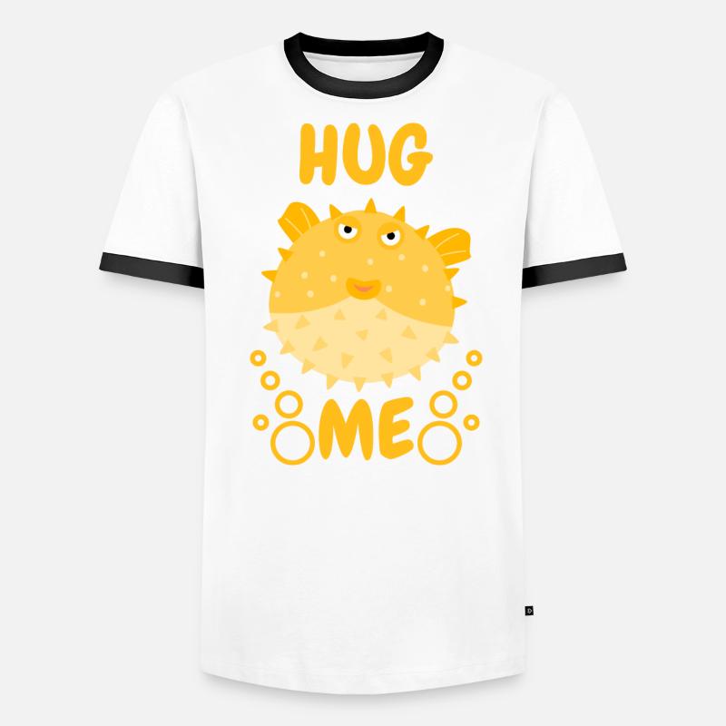 Hug Me Puffer Fish Men's Ringer Shirt
