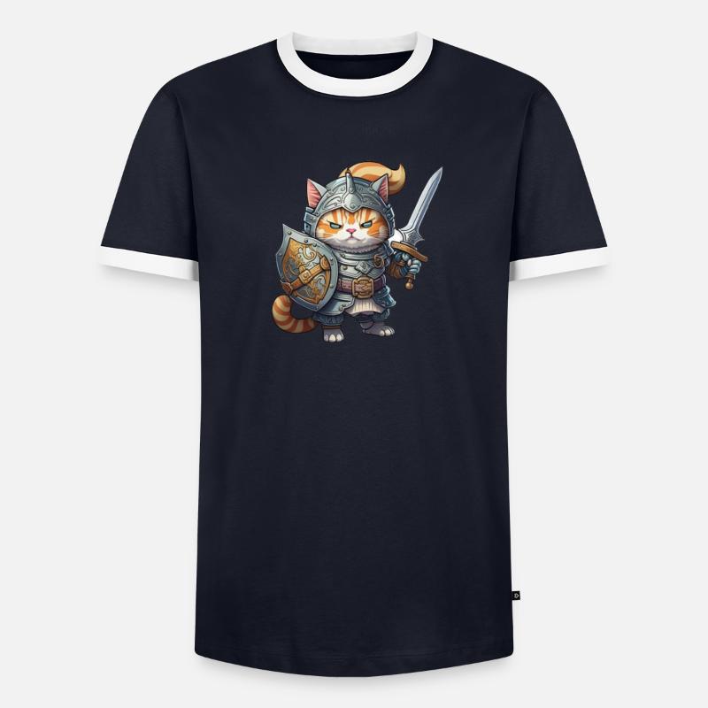 CHAT COURAGEUX T-shirt contrasté Homme