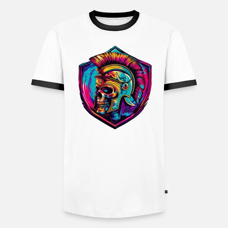 Spartan Skeleton Gladiator Men's Ringer Shirt