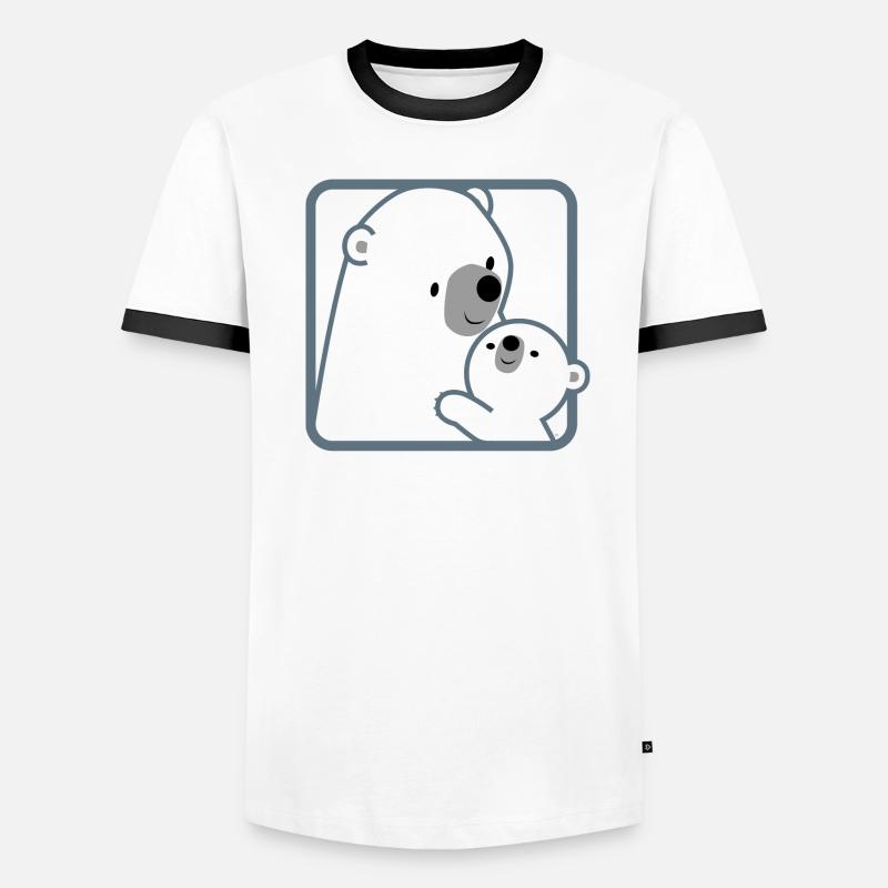 Mutter Eisbär und Kind - Cheerful Madness!! Männer Kontrast-T-Shirt