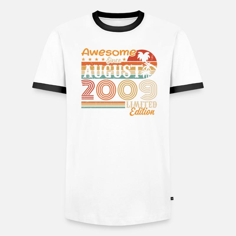 2009 August Geschenkidee August 2009 Männer Kontrast-T-Shirt