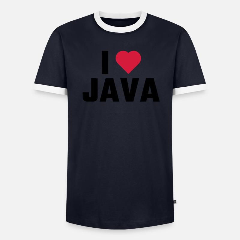 Adoro JAVA - Maglietta Contrast da uomo - grigio melange/nero
