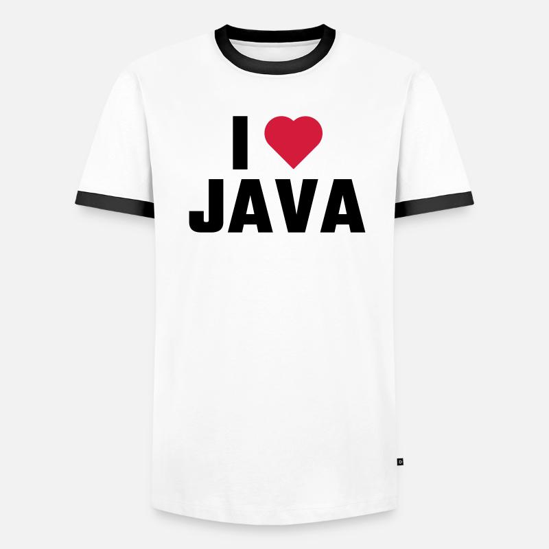 I Love JAVA Men's Ringer Shirt