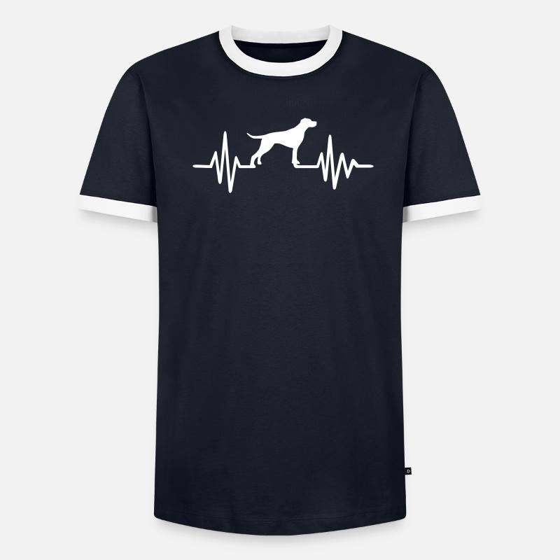 English Pointer Männer Kontrast-T-Shirt