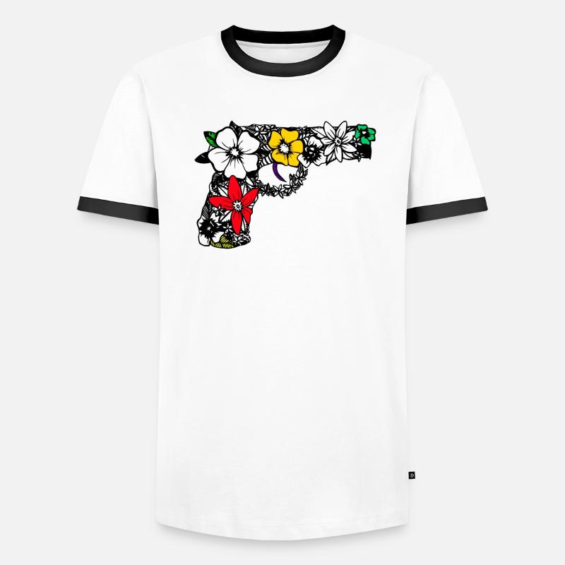 Waffe Männer Kontrast-T-Shirt