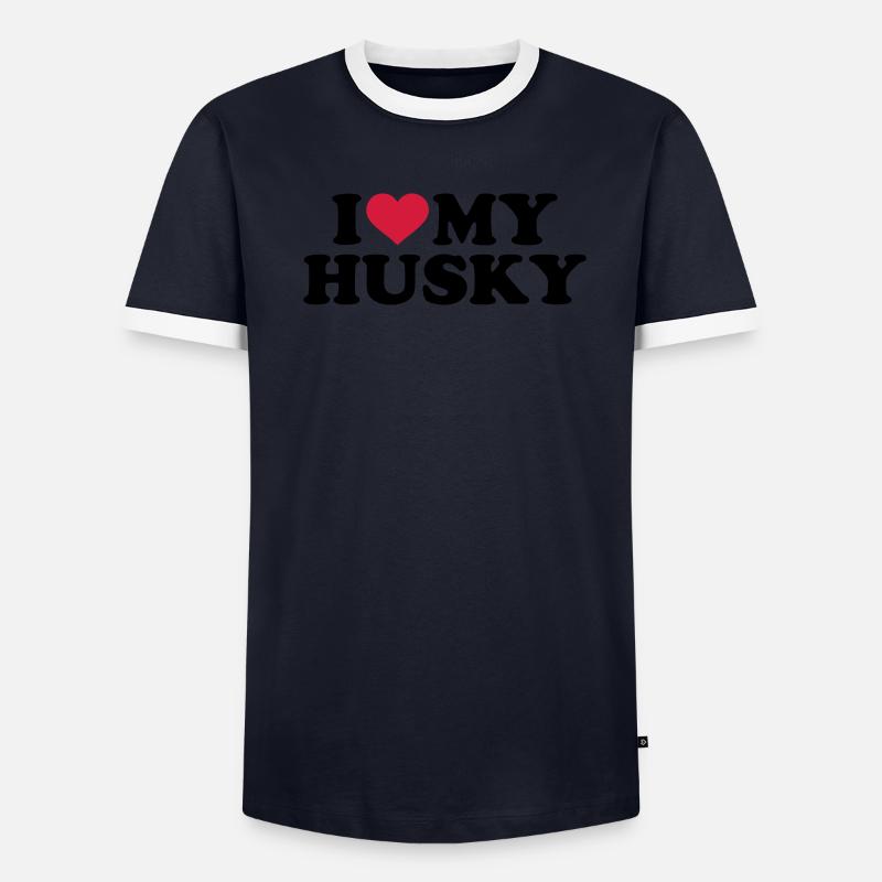 Husky - Männer Kontrast-T-Shirt - undefined