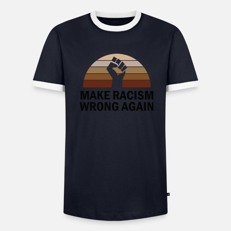 Make Racism Wrong again. Männer Kontrast-T-Shirt