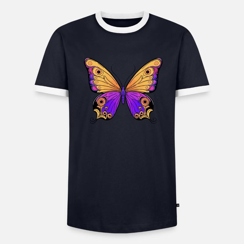Papillon Multicolore T-shirt contrasté Homme
