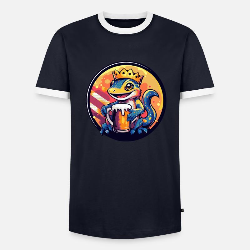 Lizard Beer Comic - Men's Ringer Shirt - undefined