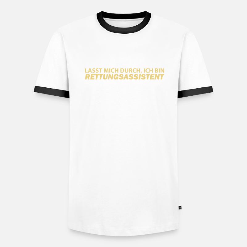 lasst mich durch, ich bin rettungsassistent Männer Kontrast-T-Shirt