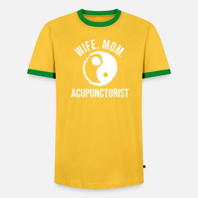 Akupunkteur Ehefrau Mutter Akupunkturnadeln - Männer Kontrast-T-Shirt - undefined