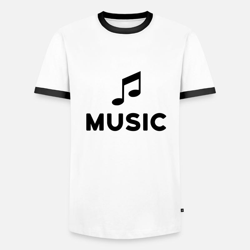 ★ Design colors can be changed ★ Music (Note) Men's Ringer Shirt
