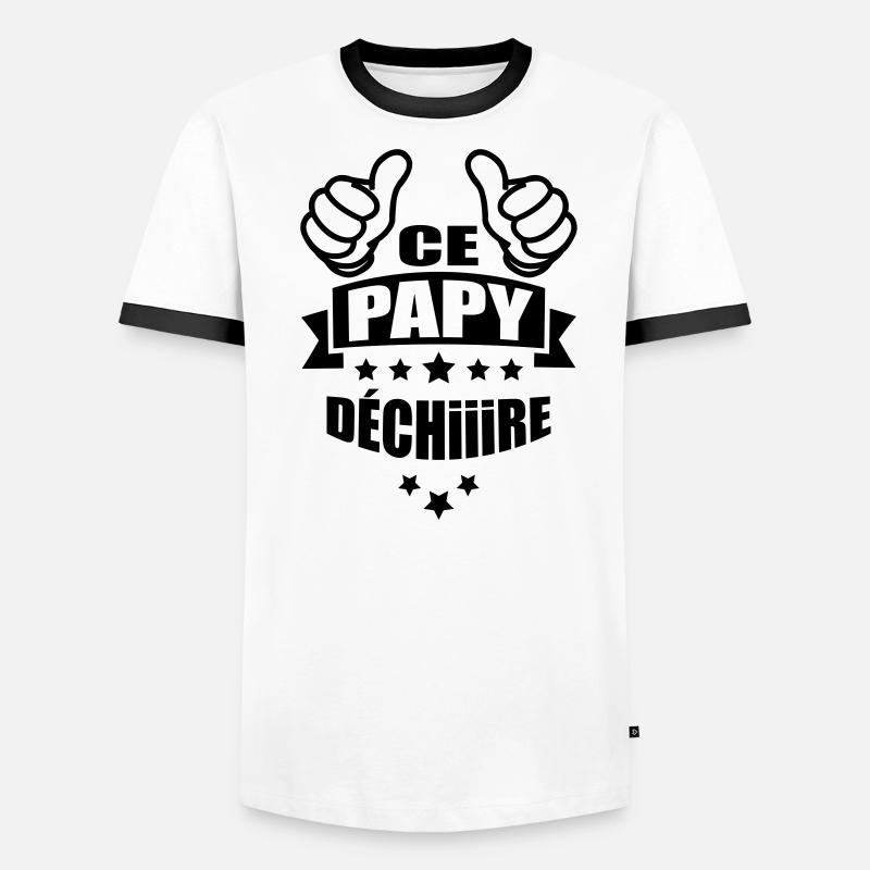 ce papy déchire T-shirt contrasté Homme