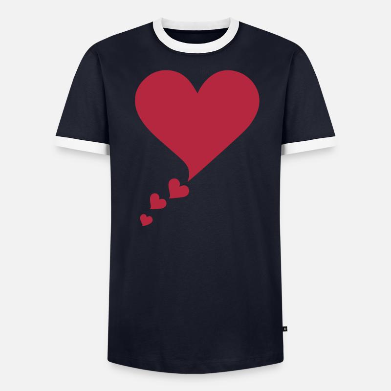 Text bubble hearts, comic bubble, speech bubble, Men's Ringer Shirt