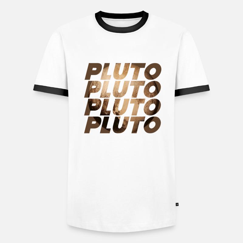 Pluto Design Männer Kontrast-T-Shirt