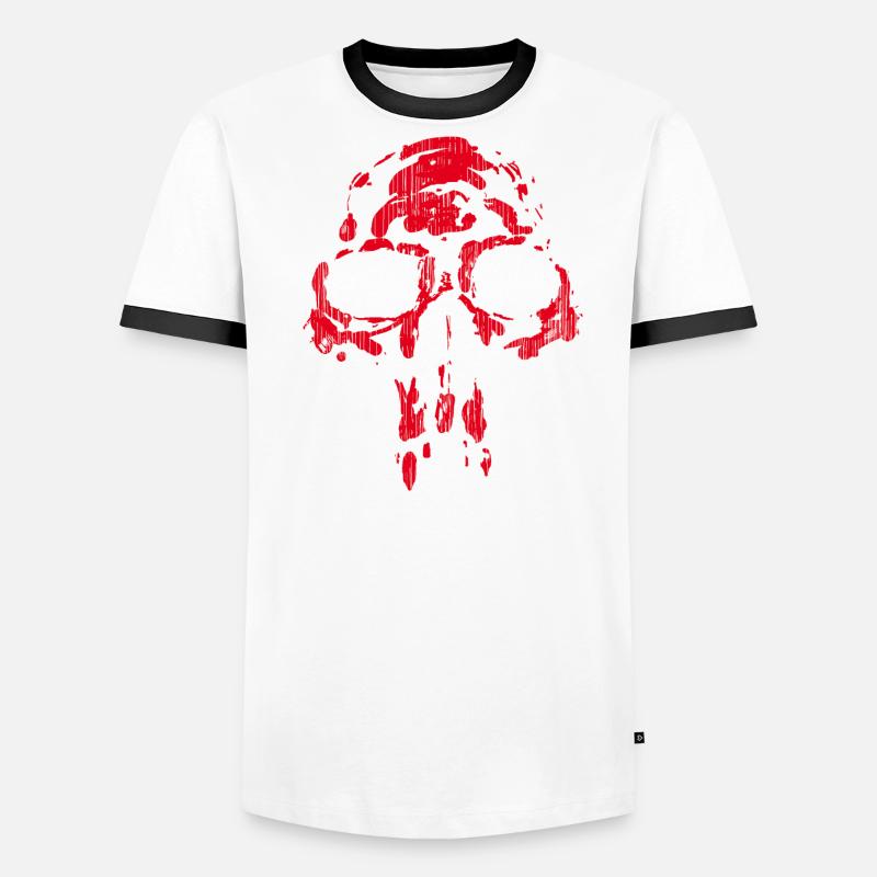 Skull - Neanderthal RED Men's Ringer Shirt