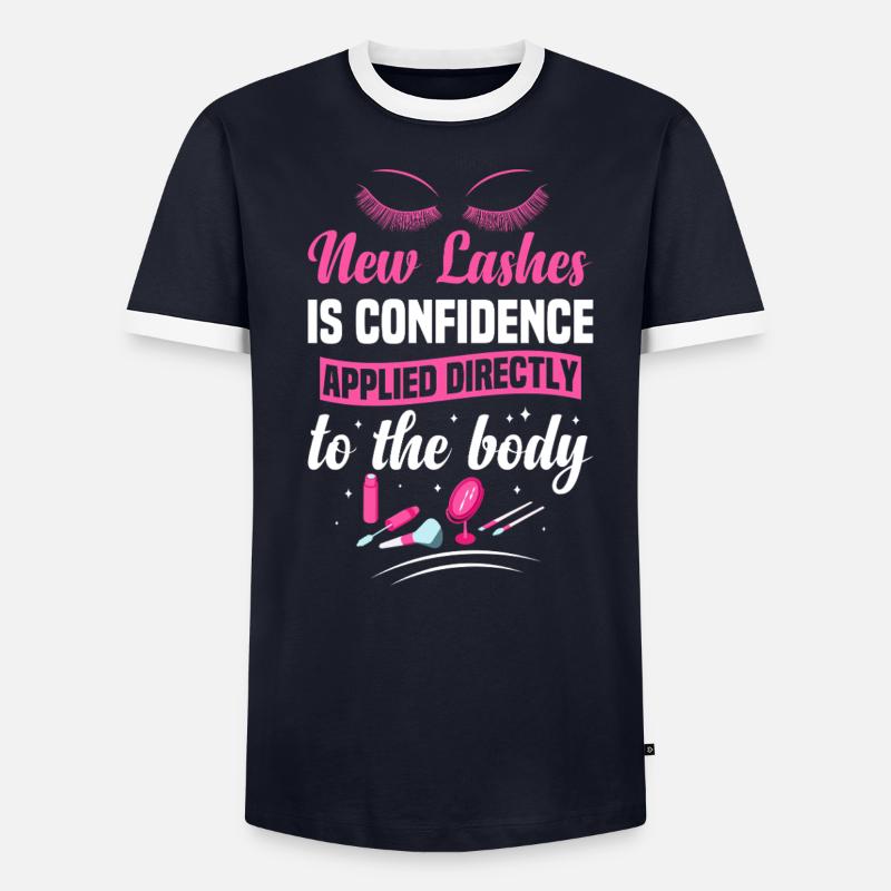  Eyelash Tech Cosmetologist Eyelash Technician Men's Ringer Shirt
