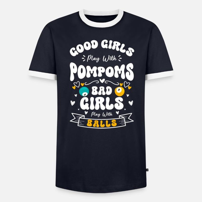 Billard Training Queue Kugel - Männer Kontrast-T-Shirt - undefined